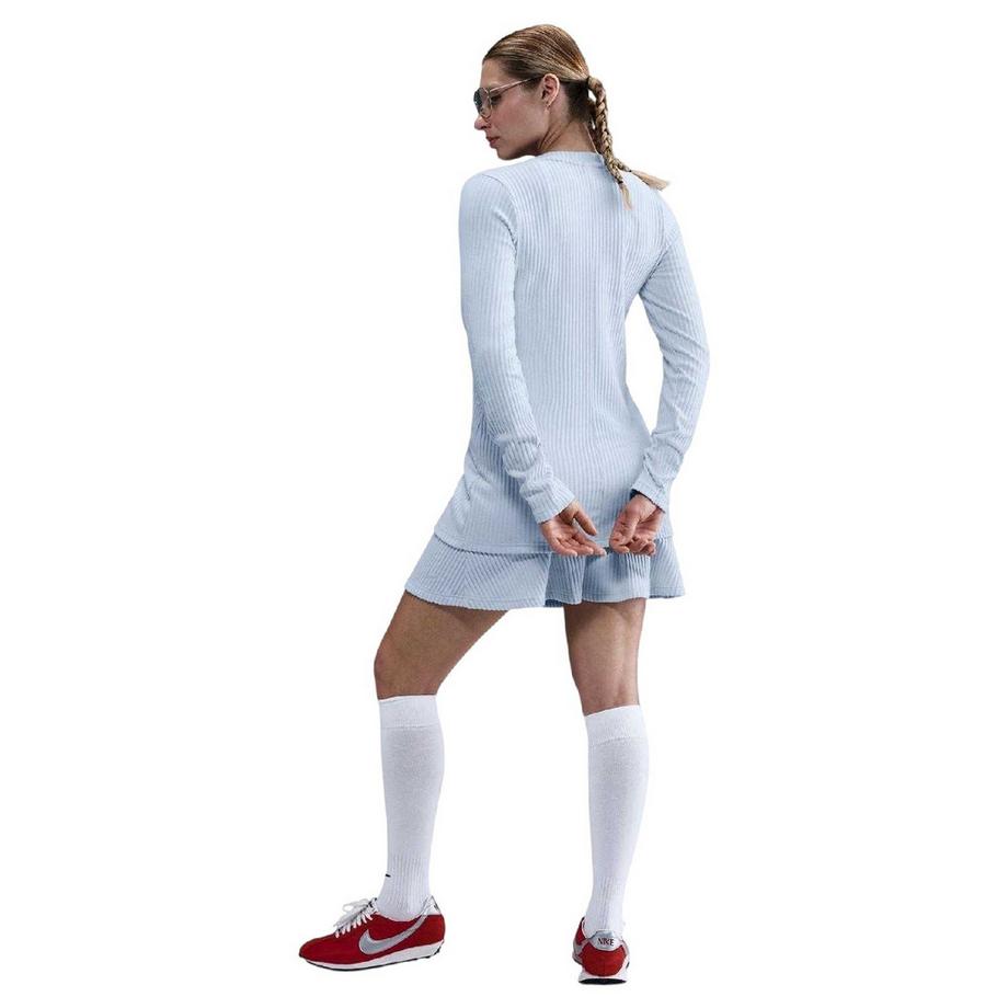 NIKE Cardigan tricoté à côtes avec col en V  