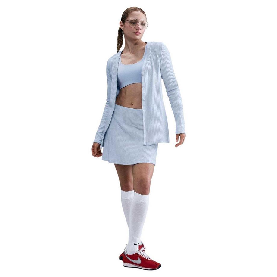 NIKE Cardigan tricoté à côtes avec col en V  