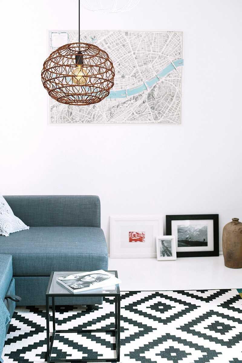 mutoni light Hängeleuchte Senni Metall dunkelbraun 1xE27 39  