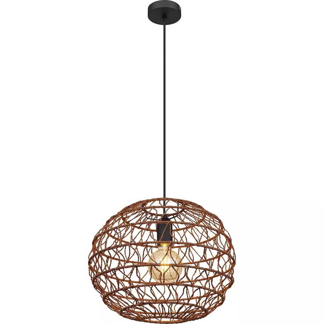 mutoni light – Hängeleuchte Senni Metall dunkelbraun 1xE27 39, One Size