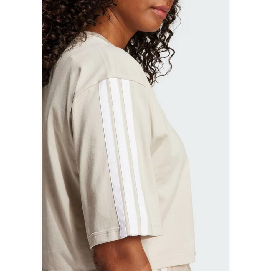 adidas Essentials 3 Strisce Cotone Loose T-Shirt  