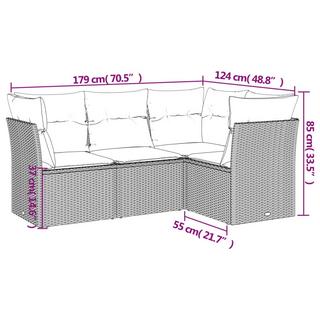 VidaXL Garten sofagarnitur poly-rattan  