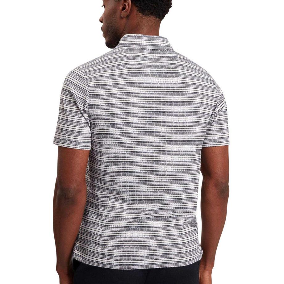 TED BAKER Maglietta Polo a Maglia a Nido d'Ape con Righe  