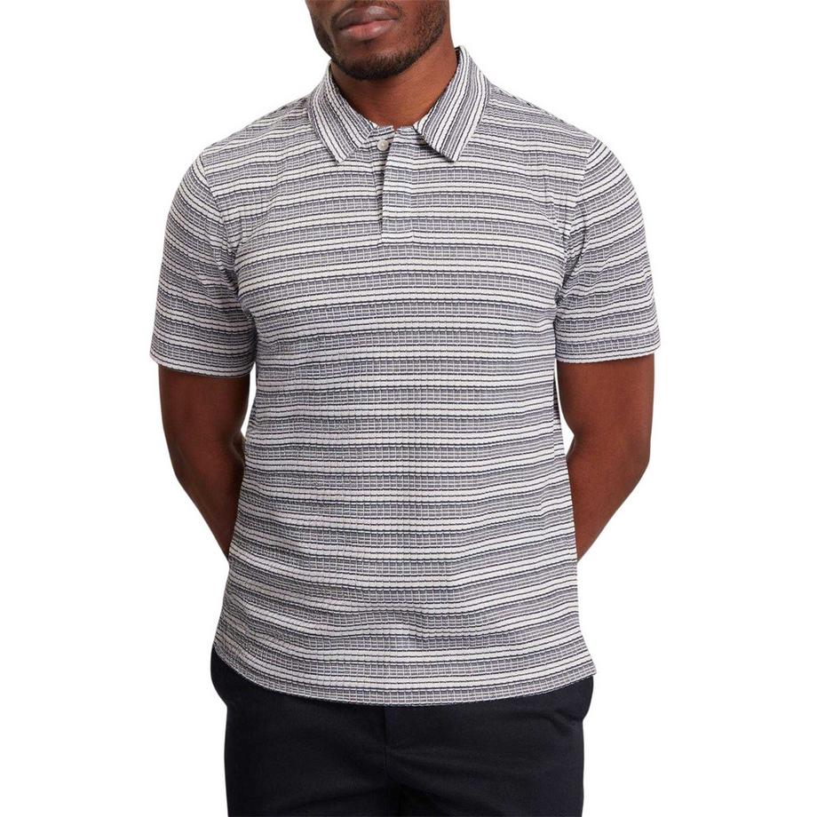 TED BAKER Maglietta Polo a Maglia a Nido d'Ape con Righe  