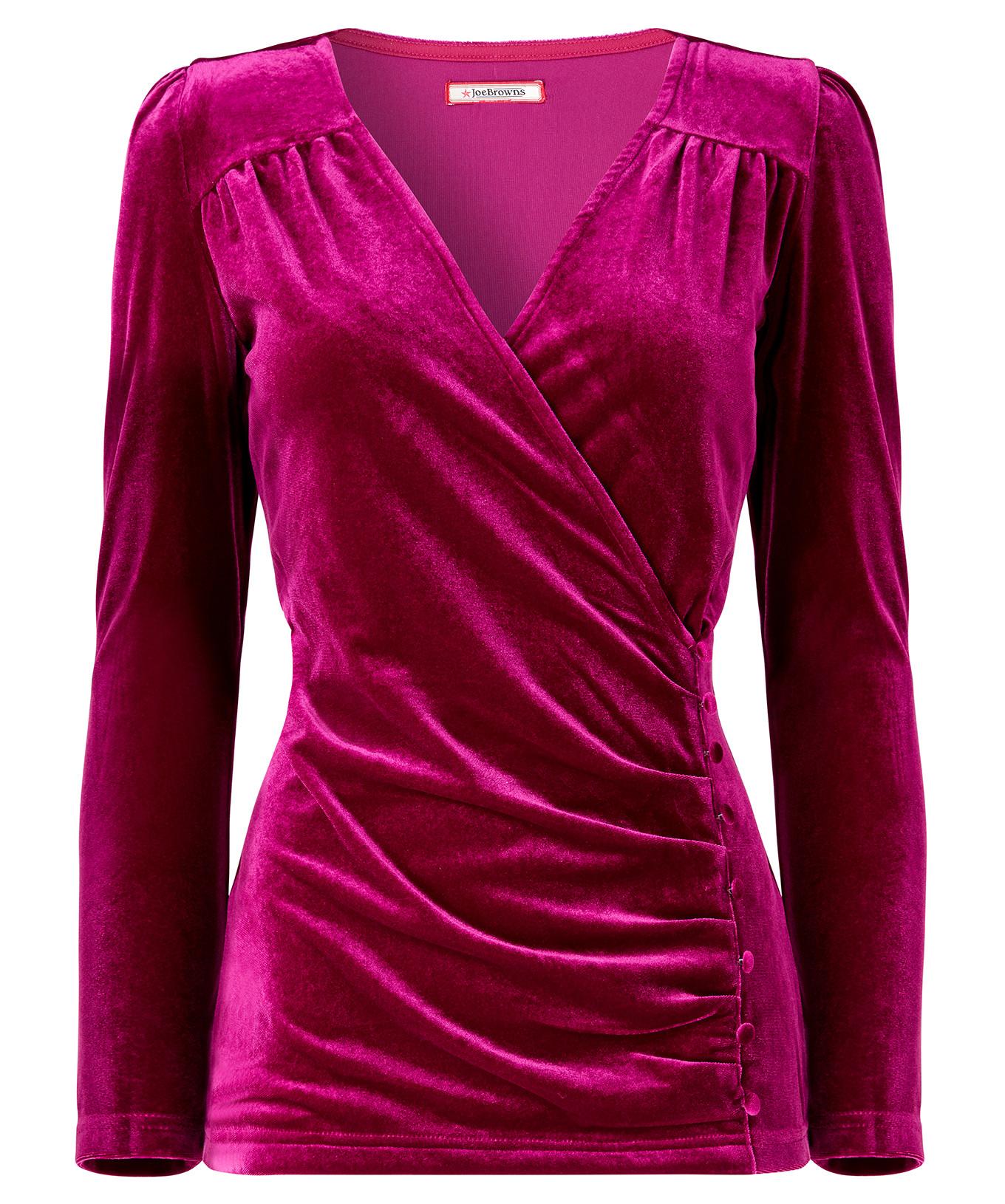 Joe Browns Velours Wickeloptik Top  
