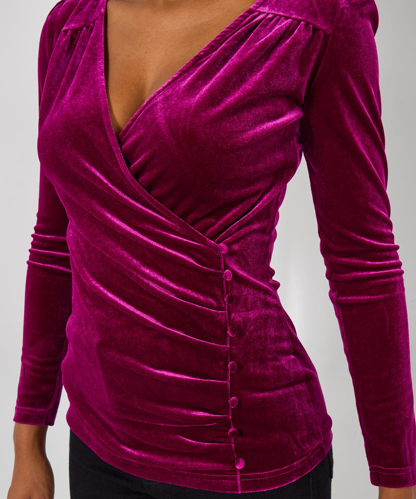 Joe Browns Velours Wickeloptik Top  