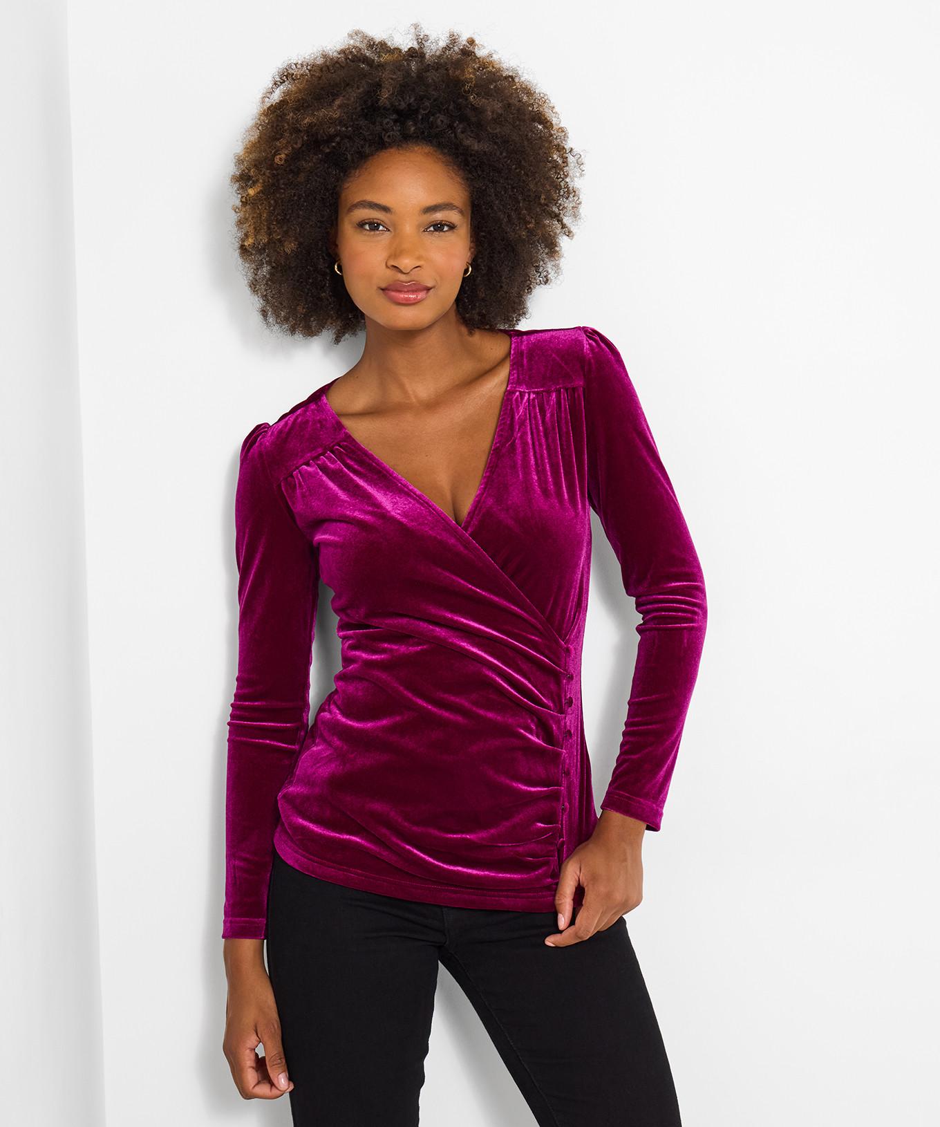 Joe Browns Velours Wickeloptik Top  