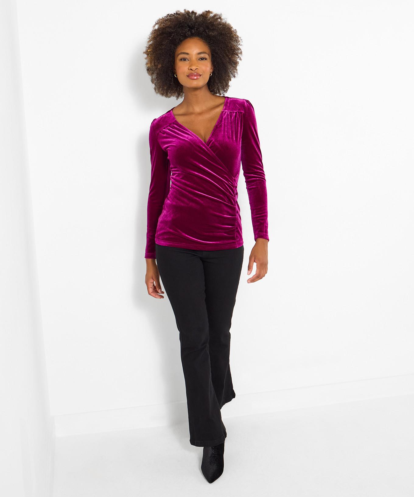 Joe Browns Velours Wickeloptik Top  