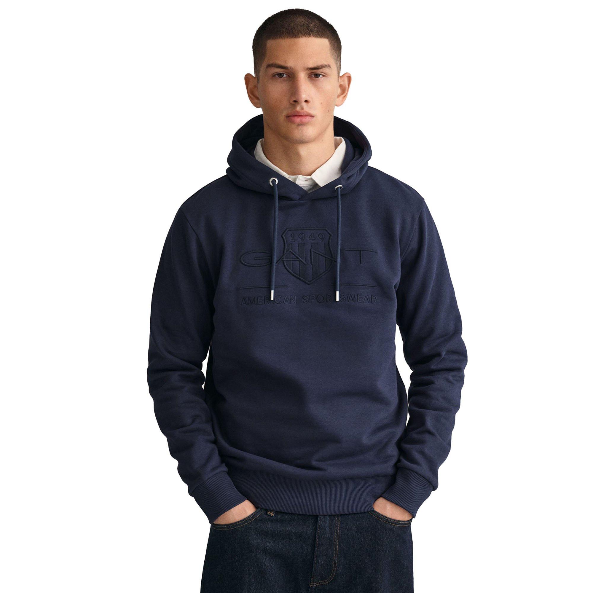 GANT  Sweat-shirt  Confortable à porter-REGULAR TONAL SHIELD HOODIE 