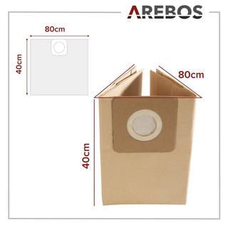 Arebos 5x sac aspirateur sac à poussière pour aspirateurs industriels 1600W  