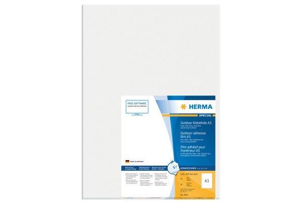 HERMA Folien-Etiketten 297 x 420 mm Folie, matt Weiß 40 St. Extra stark haftend Laserdrucker, Farblaserdru  