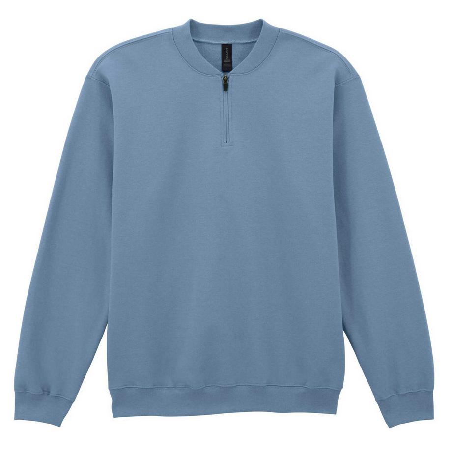 Softstyle Sweatshirt  , mit kurzem Reißverschluss, Mittelschwer