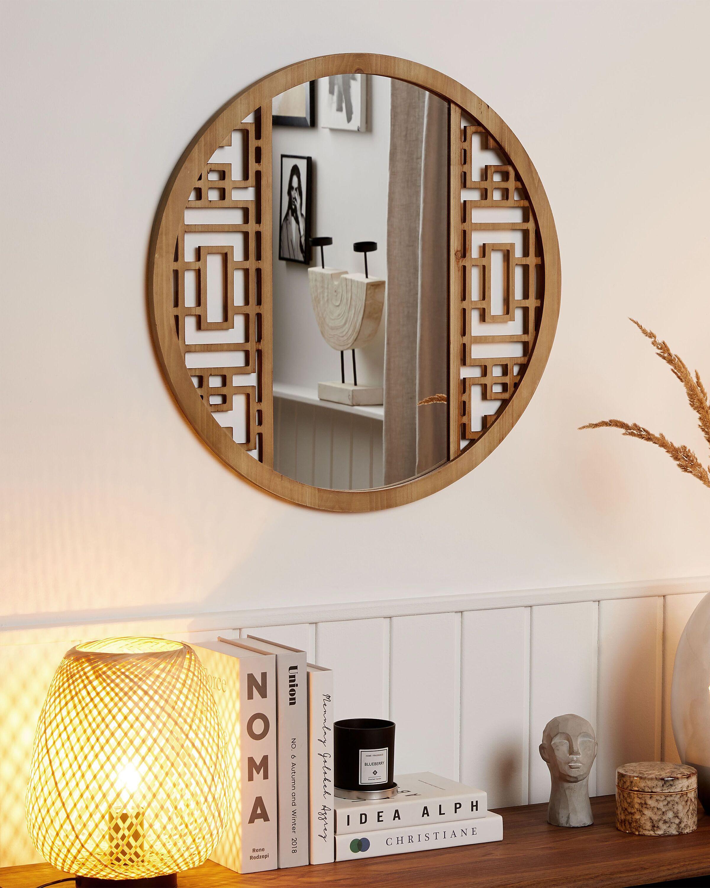 Beliani Miroir en Bois de sapin Traditionnel FIRMINY  