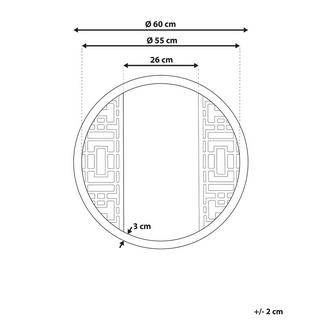 Beliani Specchio en Legno di abete Classico FIRMINY  