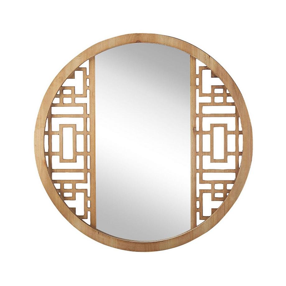 Beliani Specchio en Legno di abete Mediterraneo FIRMINY  