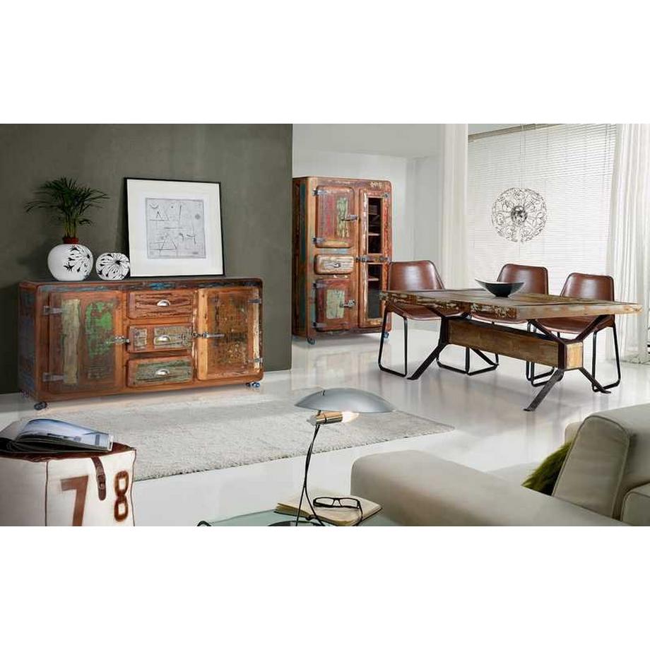 mutoni Esstisch Fridge Holz recycelt multicolor 200x100  