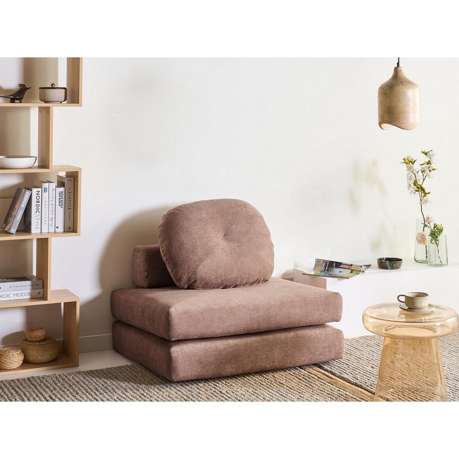 Beliani Canapé-lit en Tissu Moderne OLDEN  