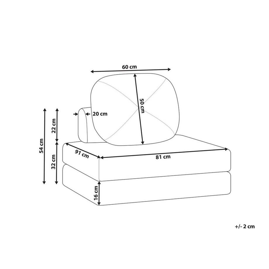 Beliani Canapé-lit en Tissu Moderne OLDEN  