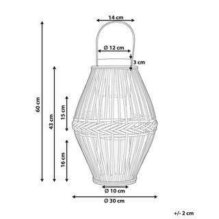 Beliani  Laterne aus Bambusholz Rustikal PANAT 