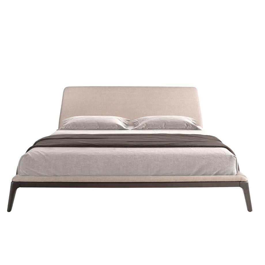 ANGEL CERDA Letto in tessuto grigio  