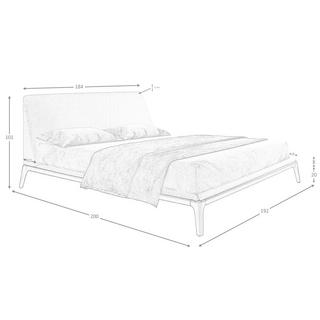 ANGEL CERDA Letto in tessuto grigio  