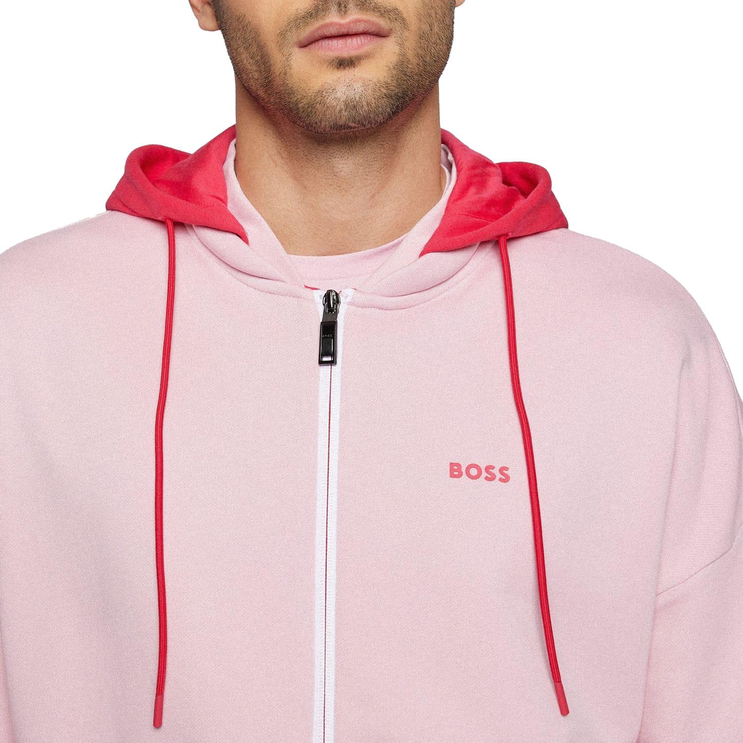 BOSS Saggyart Felpa con Cappuccio Full Zip  