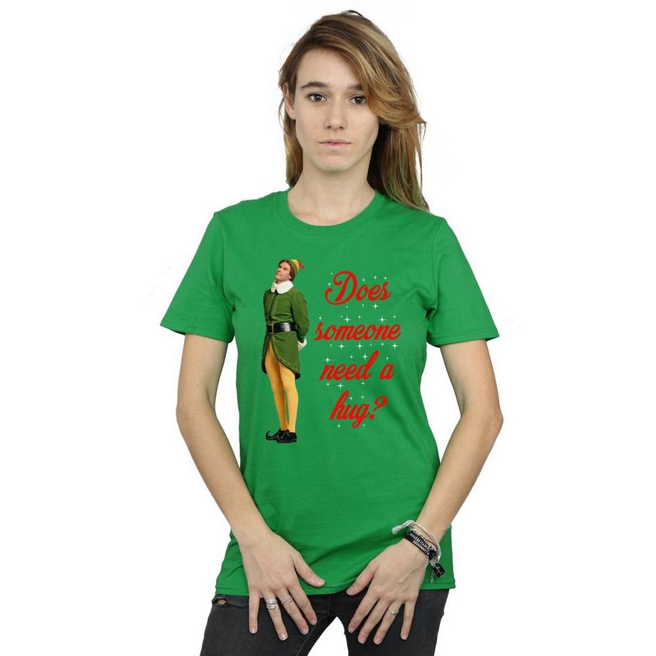 Elf Does Someone Need A Hug Bedrucktes T-Shirt  