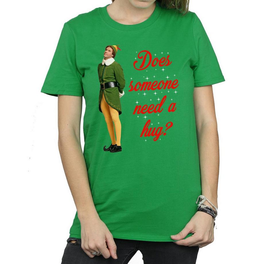 Elf Does Someone Need A Hug Bedrucktes T-Shirt  