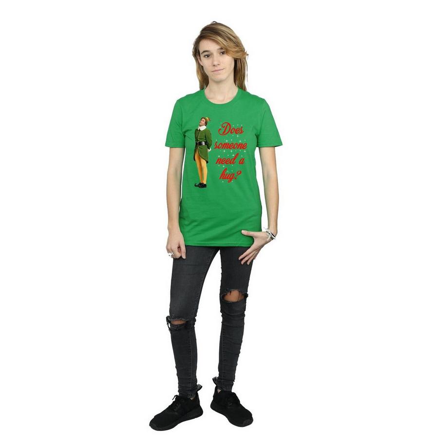 Elf Does Someone Need A Hug Bedrucktes T-Shirt  