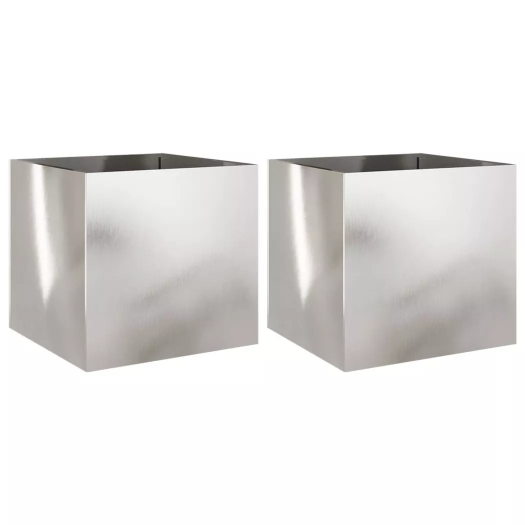 VidaXL - Jardinière acier, One Size, Argent
