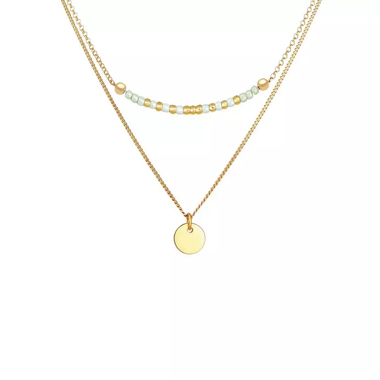 Elli Halskette Layer Plättchen Glas Perlen Boho 2-Lagigonline kaufen MANOR
