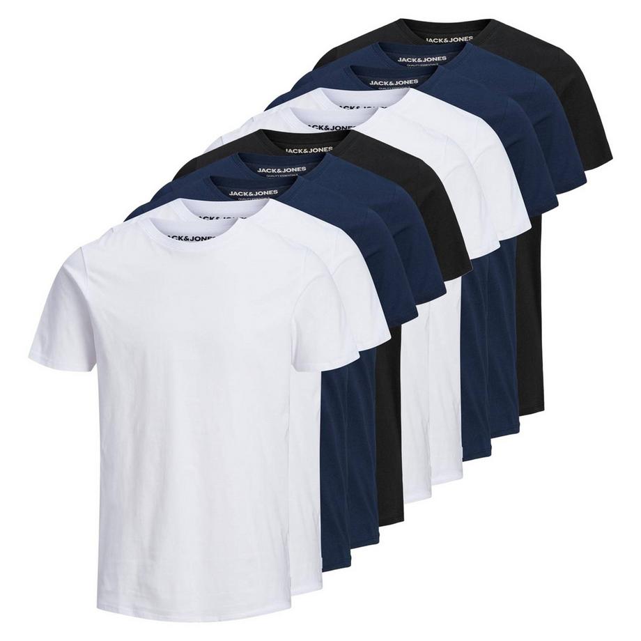 T-shirt  Pack de 10 Confortable à porter-JJEORGANIC BASIC TEE O-NECK 10PK