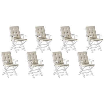 Set di 8 Cuscini Schiena/Seduta en Poliestere Moderno MAUI PREMIUM