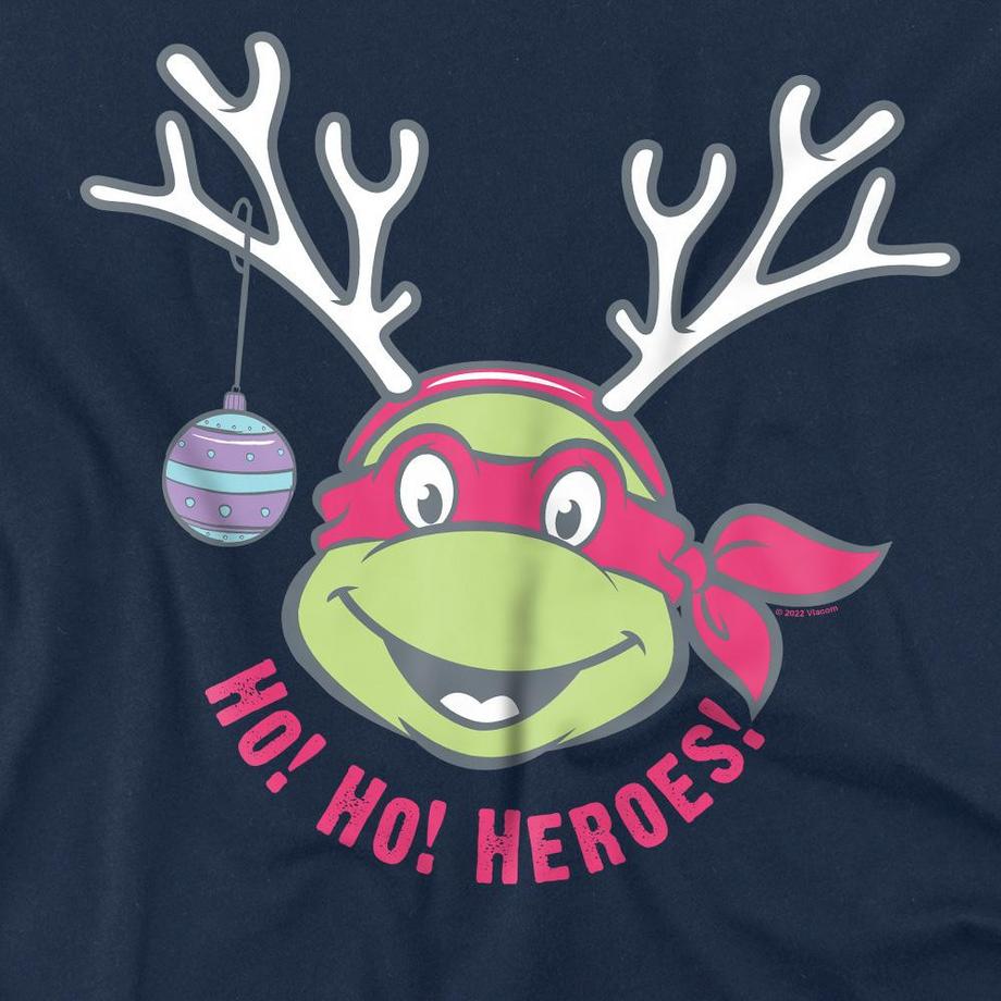 TEENAGE MUTANT NINJA TURTLE Maglietta Ho Ho Heroes Design Natale  