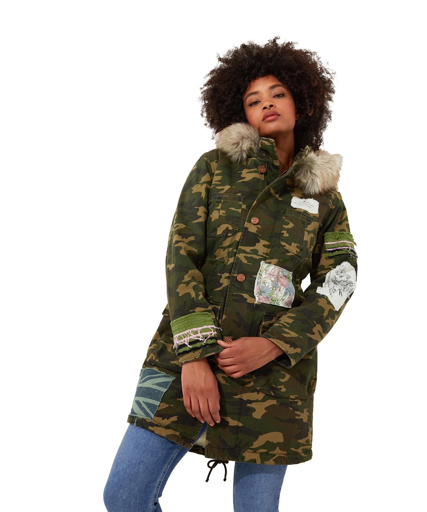 Joe Browns  Boutique Bestickter Camouflage-Parka mit Kapuze 