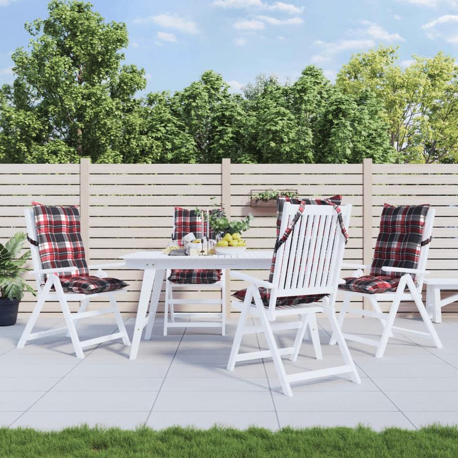 VidaXL Coussin de chaise à dossier haut tissu  