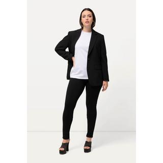 Ulla Popken  Pantalon Sarah, jambe slim, bas de jambe zippé, taille élastique 