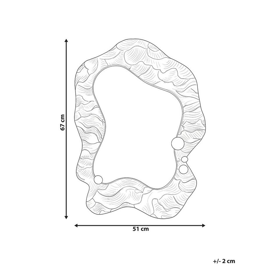 Beliani Specchio en Vetro Classico LINAS  