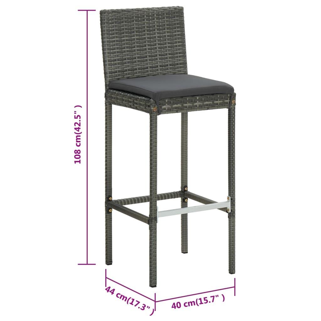 VidaXL Barhocker poly-rattan  