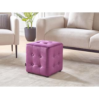 Beliani Pouf en Velluto Retrò WISCONSIN  