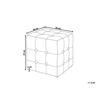 Beliani Ottomane aus Samtstoff Retro WISCONSIN  