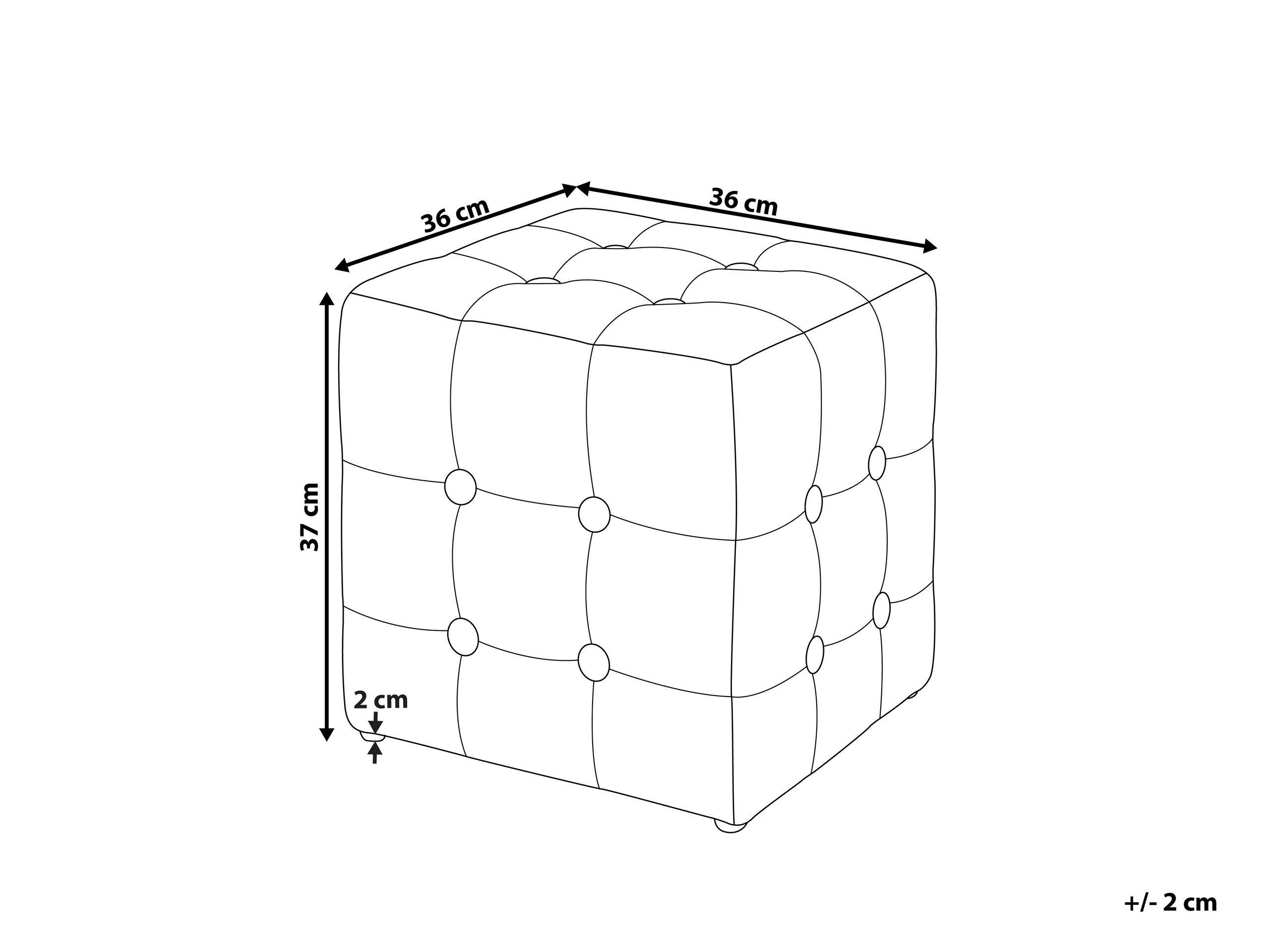 Beliani Pouf en Velluto Retrò WISCONSIN  