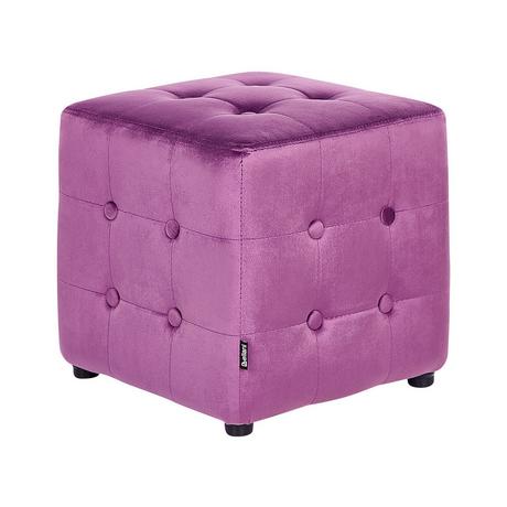 Beliani Pouf en Velluto Retrò WISCONSIN  