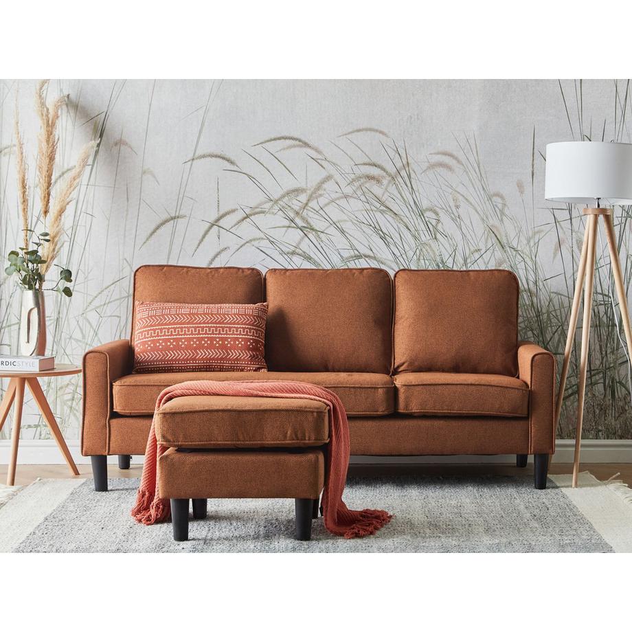Beliani 3 Sitzer Sofa aus Stoff  AVESTA  