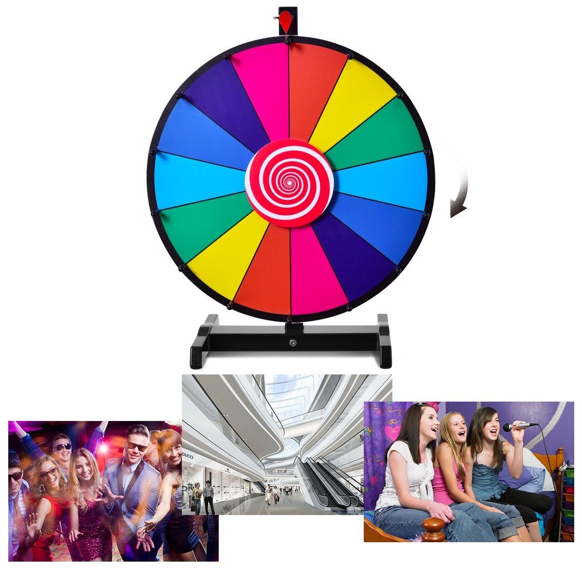 B2X  Jeux de roue de couleur de jouet de roue de Fortune de 24 "pour jeux de loterie jeux de mots φ60cm 