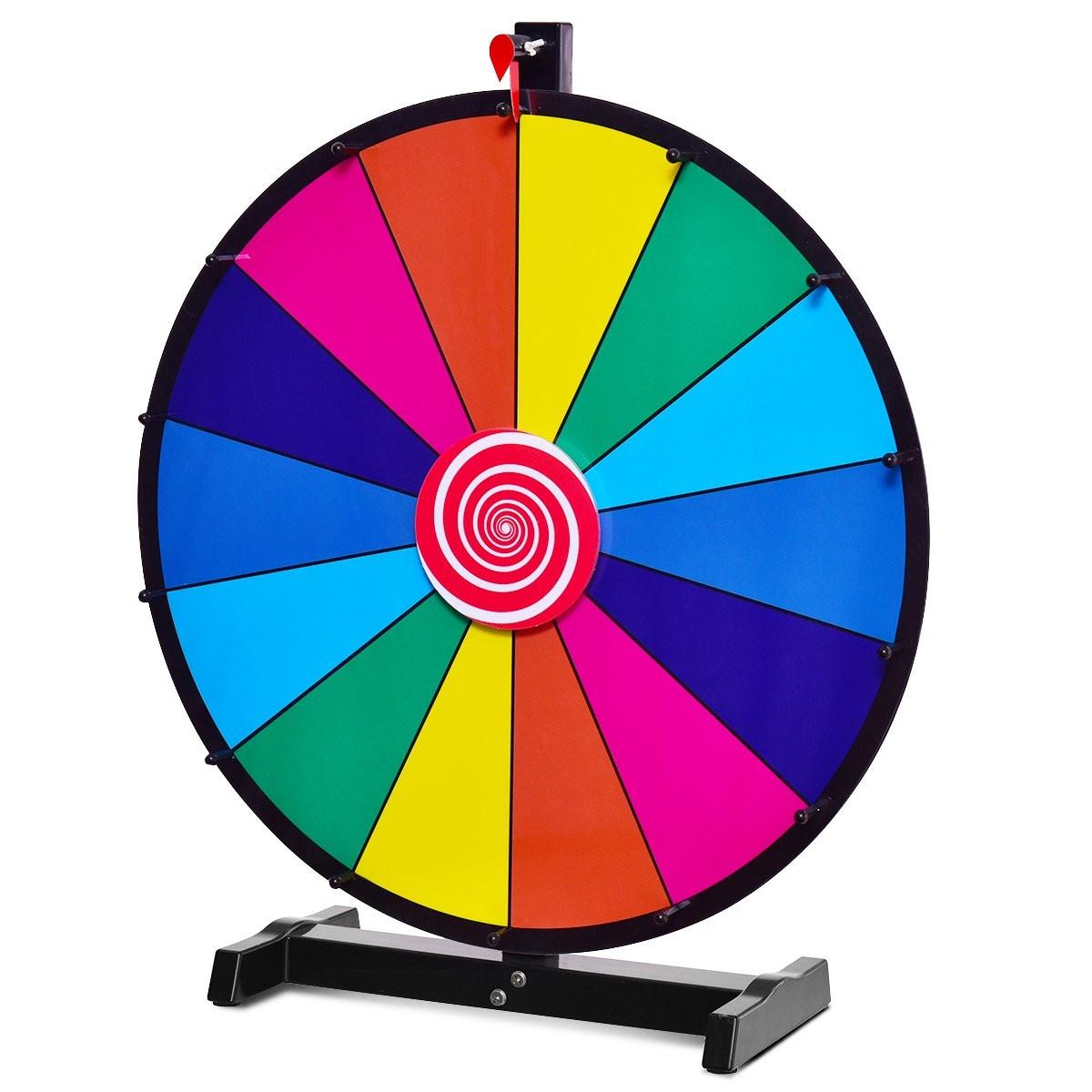 B2X  Jeux de roue de couleur de jouet de roue de Fortune de 24 "pour jeux de loterie jeux de mots φ60cm 