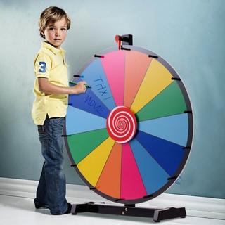 B2X  Jeux de roue de couleur de jouet de roue de Fortune de 24 "pour jeux de loterie jeux de mots φ60cm 