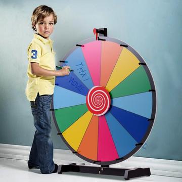 24" Glücksrad Spielzeug Farbe Rad Spiele für Lotteriespiele Wortspiele φ60cm