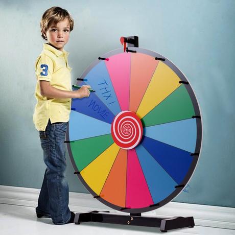 B2X  Jeux de roue de couleur de jouet de roue de Fortune de 24 "pour jeux de loterie jeux de mots φ60cm 