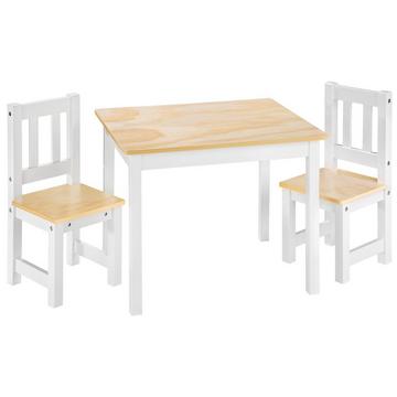 1 Table et 2 Chaises, Table d'Activité en Bois